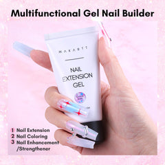 Makartt gel polymère blanc lait utilisé pour le modelage en relief 3D sur ongles.