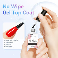 Makartt Gel Top Coat offre une brillance miroir longue durée sans résidu.