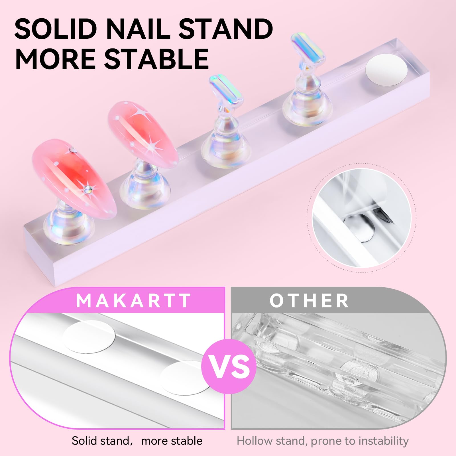 Makartt gros plan sur les ongles prêt-à-poser montage précis.