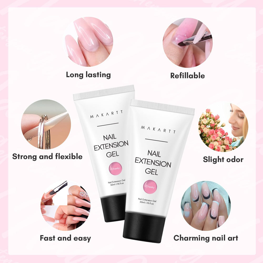 Makartt Daisy Pink – ongles naturels renforcés par le gel.