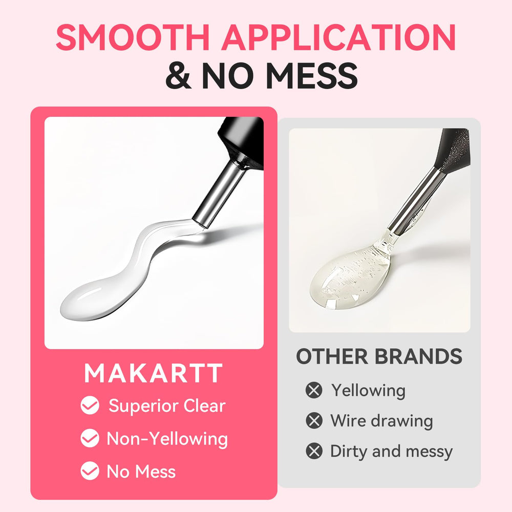 Makartt Ingrédients vegan sans cruauté et sans odeur forte pour les ongles.