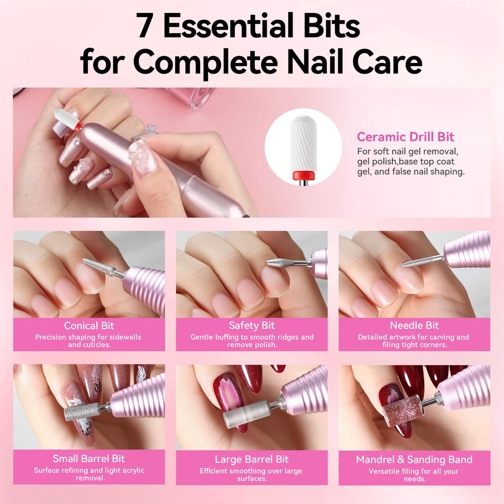 Makartt kit complet outils ongles avec embouts et bandes sablage.