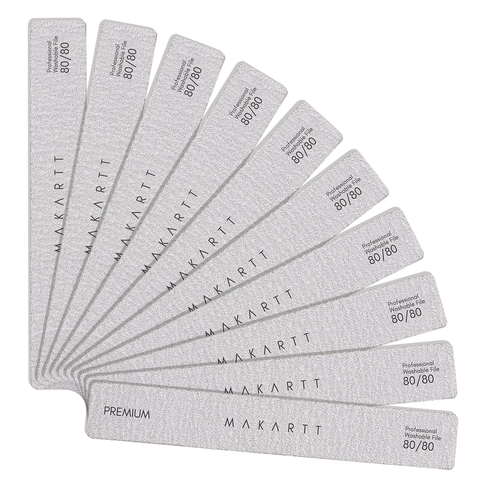 Makartt lime à ongles grain 80/80 – outil robuste pour faux ongles.