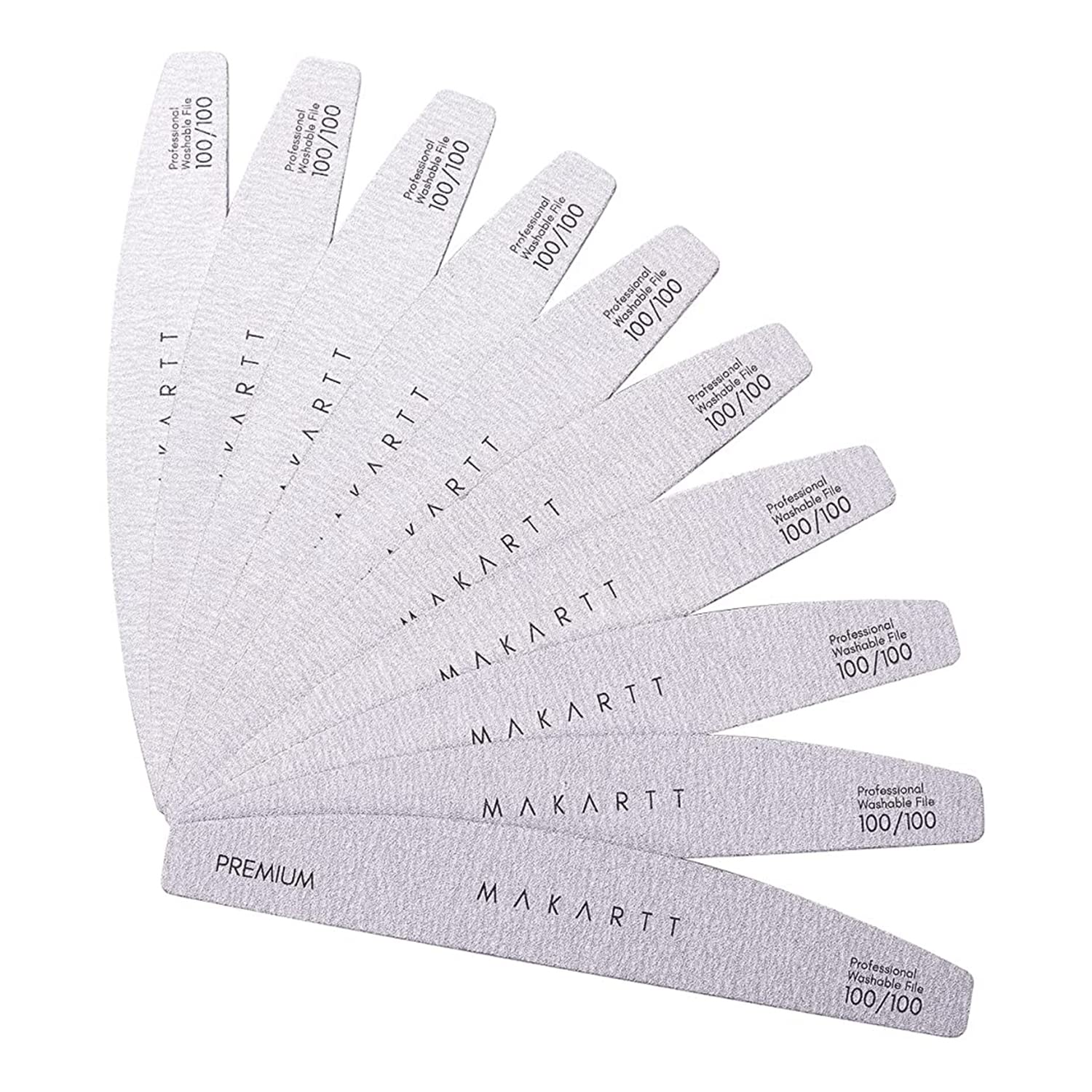 Makartt lime-ongles 100-100 zébrée, outil robuste pour modeler l'acrylique.