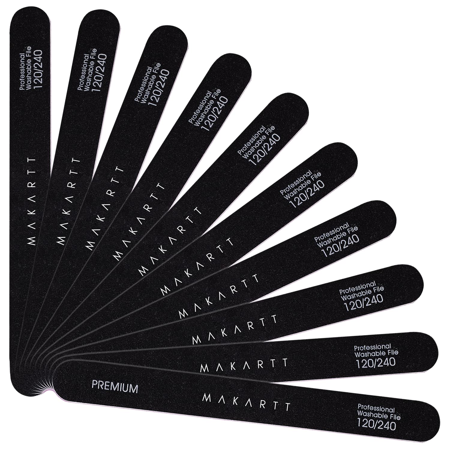 Makartt lime à ongles double-face 120/240, idéal pour façonner et polir.