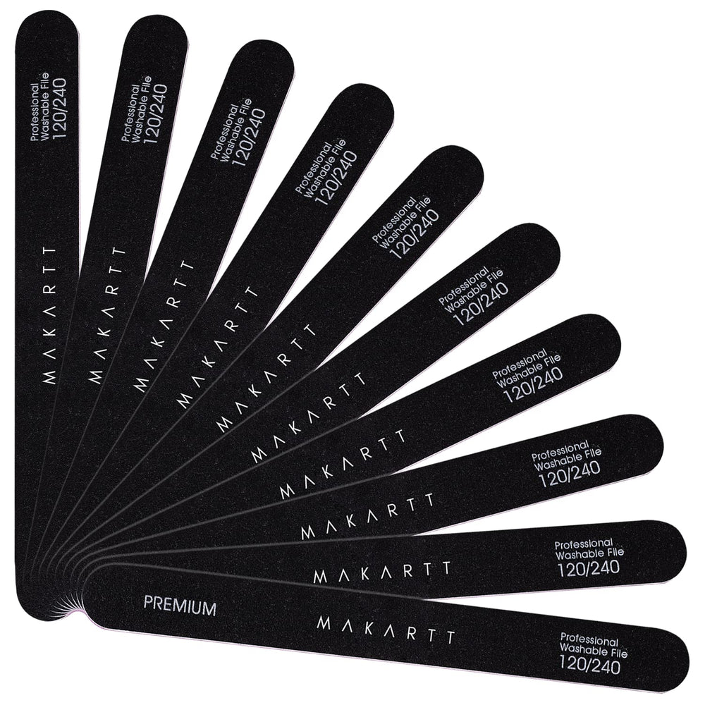 Makartt lime à ongles double-face 120/240, idéal pour façonner et polir.