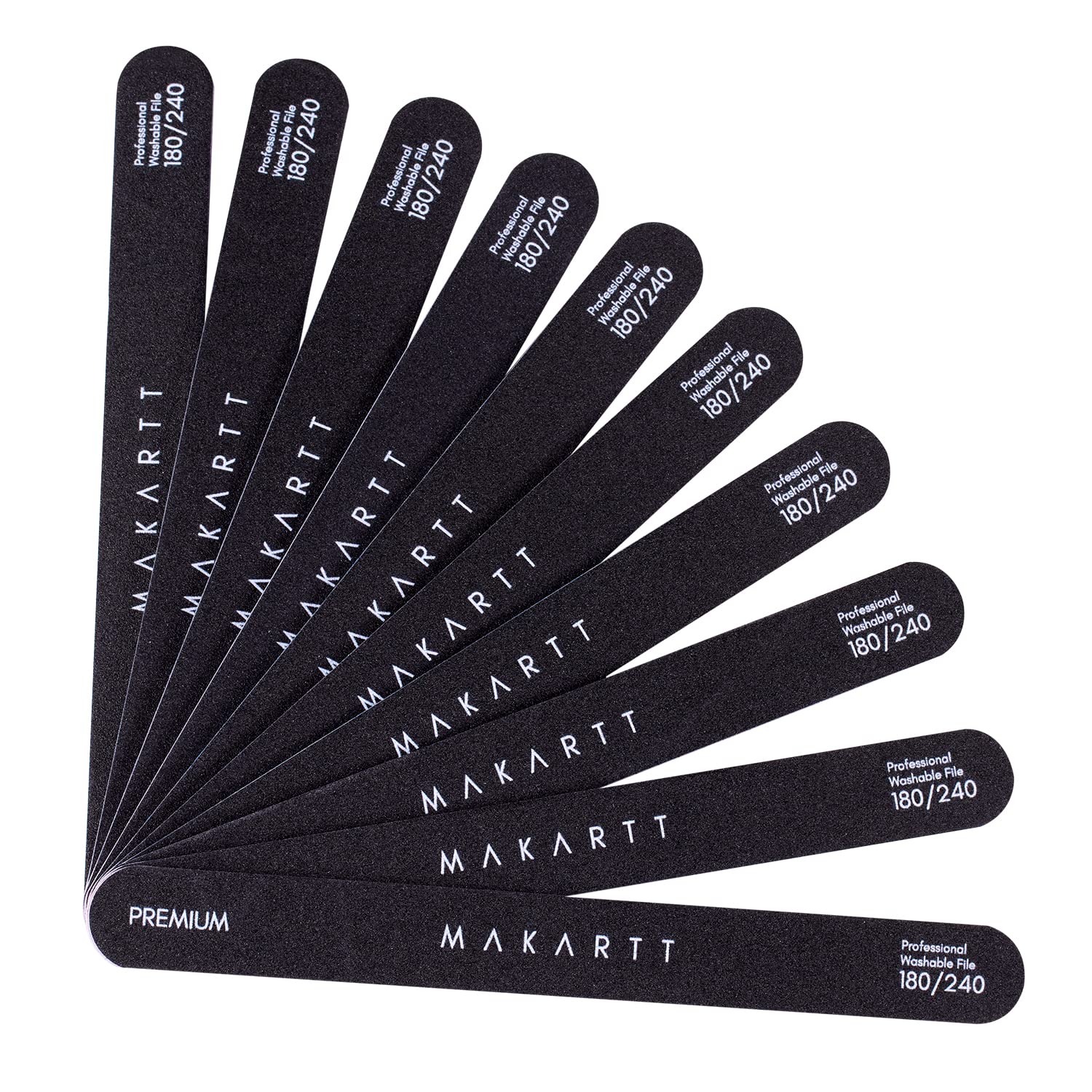 Makartt lime à ongles double face 180/240 pour contours nets et lisses.