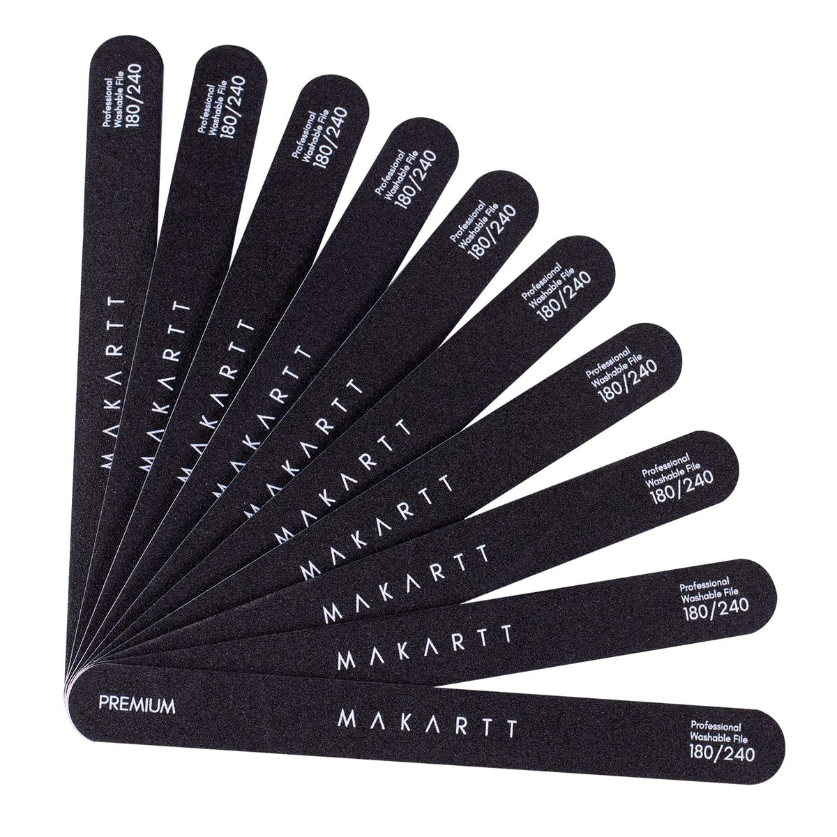 Makartt lime à ongles double face 180/240 pour contours nets et lisses.