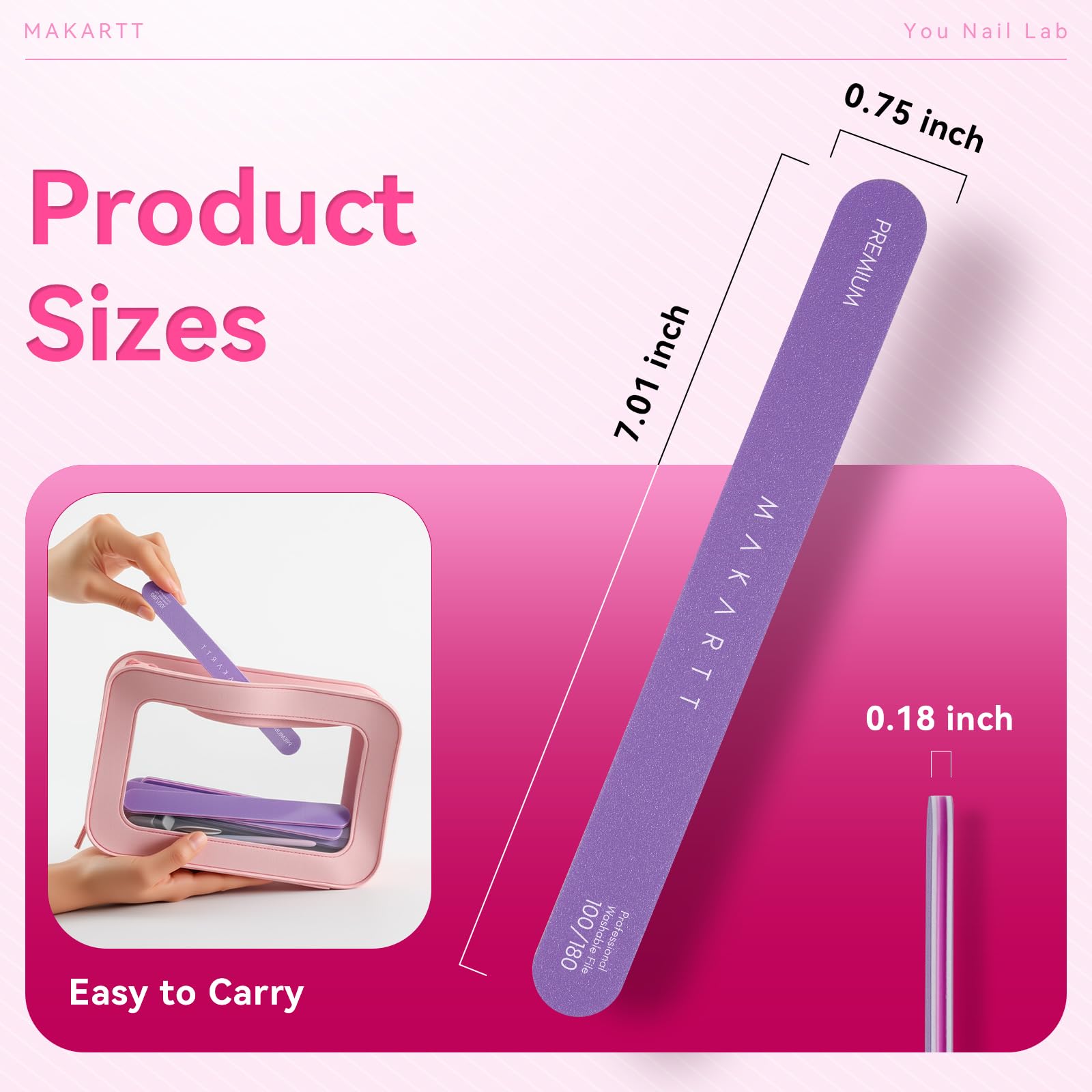 Makartt lime à ongles: forme ergonomique pour un contrôle précis.