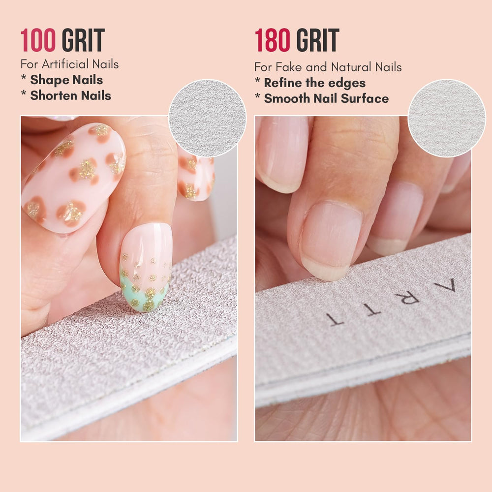 Makartt lime-ongles grain 100-180: deux faces pour limer et polir.