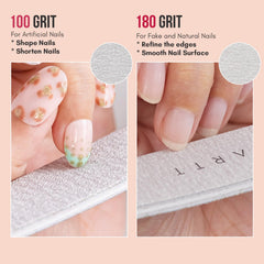 Makartt lime-ongles grain 100-180: deux faces pour limer et polir.