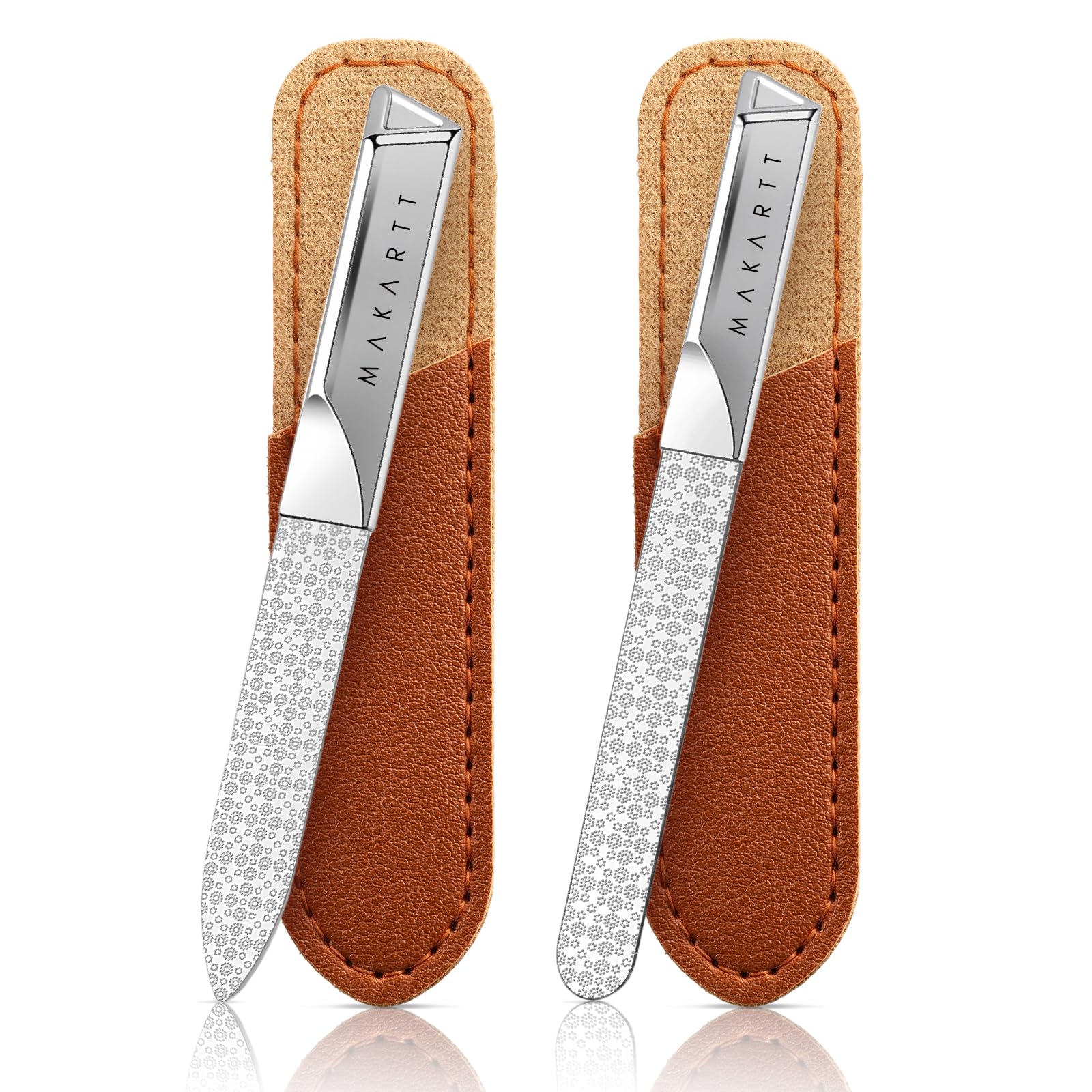 Makartt lime-ongles métallique double-face : précision professionnelle pour ongles naturels.