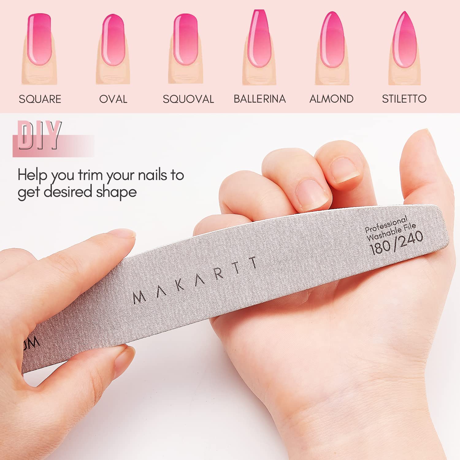 Makartt lime à ongles zebre 180-240 idéale pour salon et usage domestique