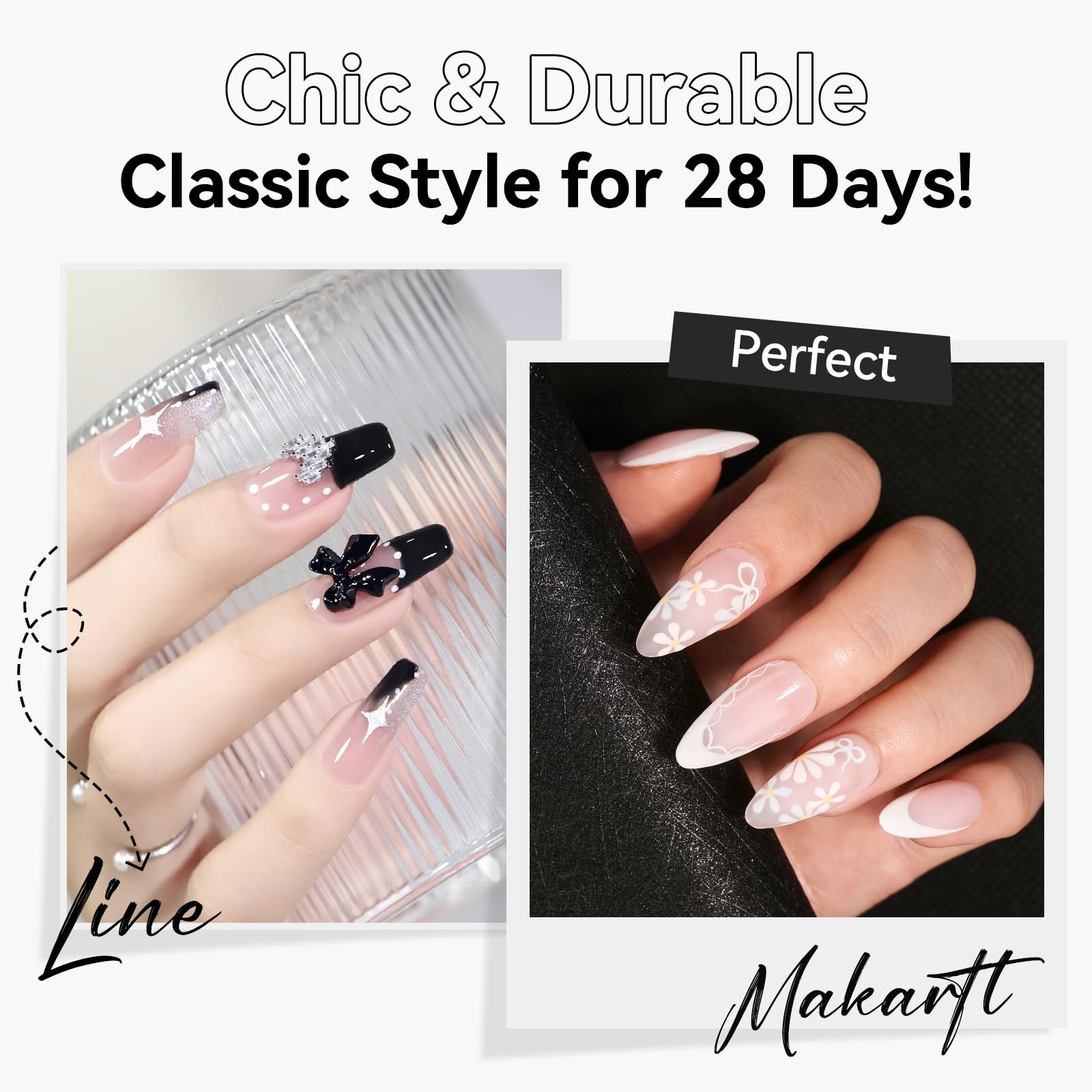 Makartt liner noir et blanc pour style à la française