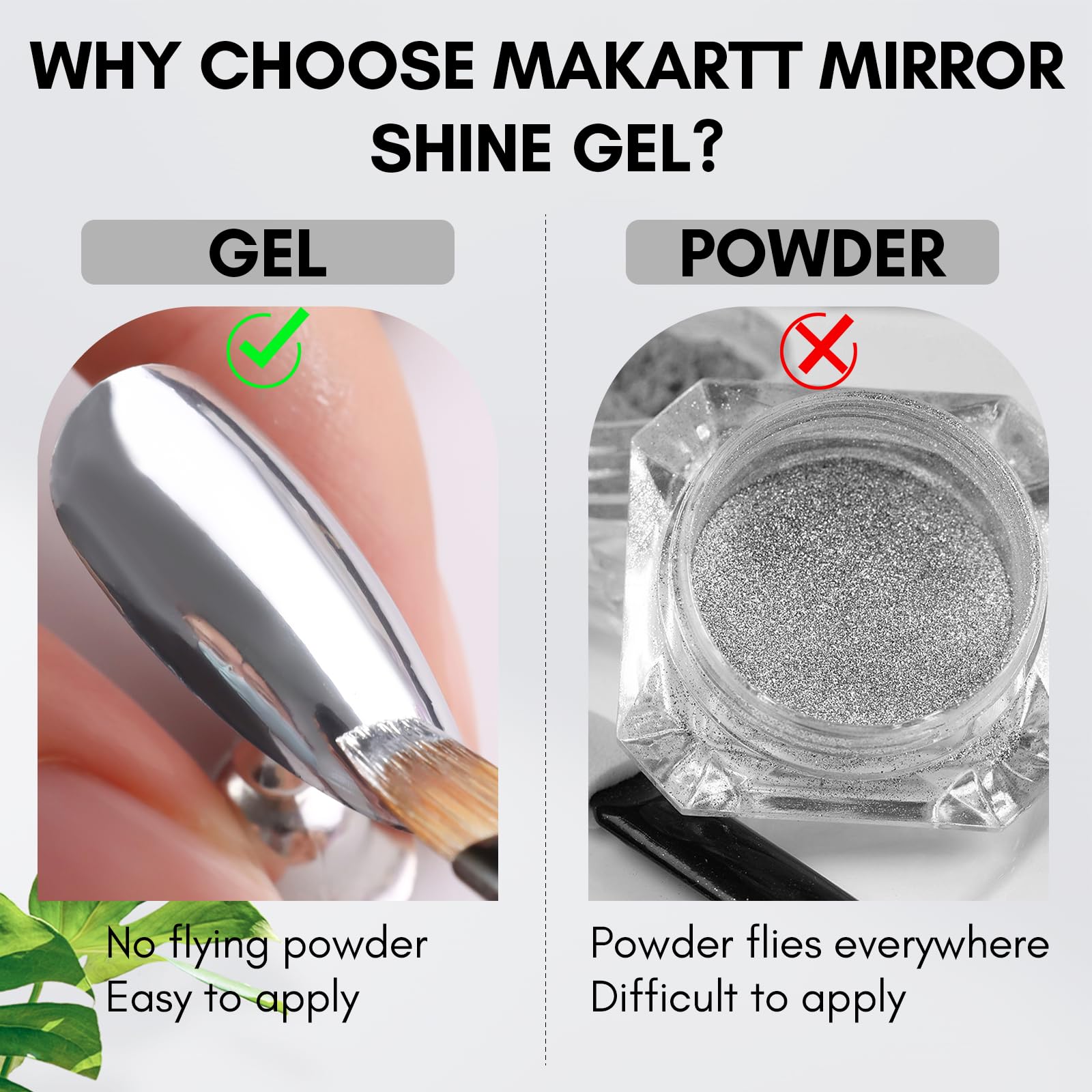 Pointe française éclatante grâce au gel miroir Makartt.