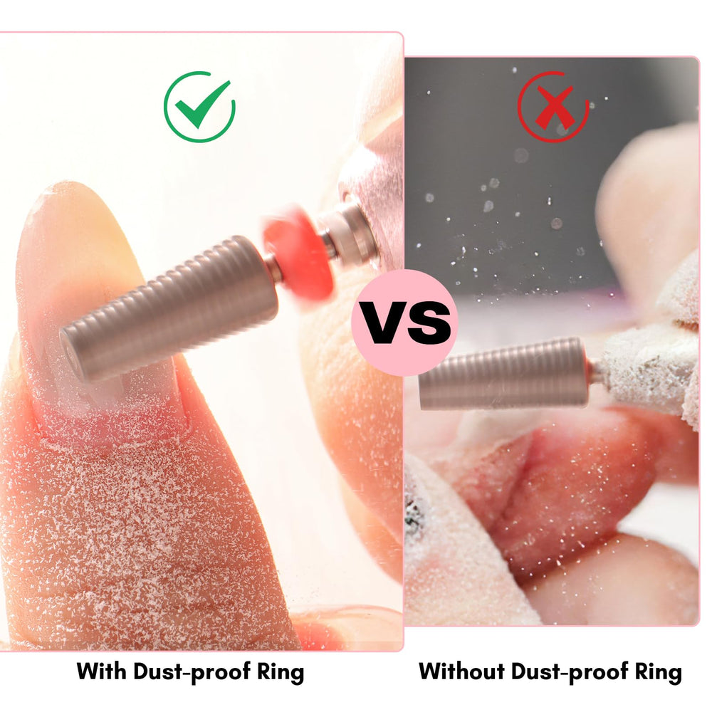 Makartt bit with dust-proof ring reduces debris during filing.