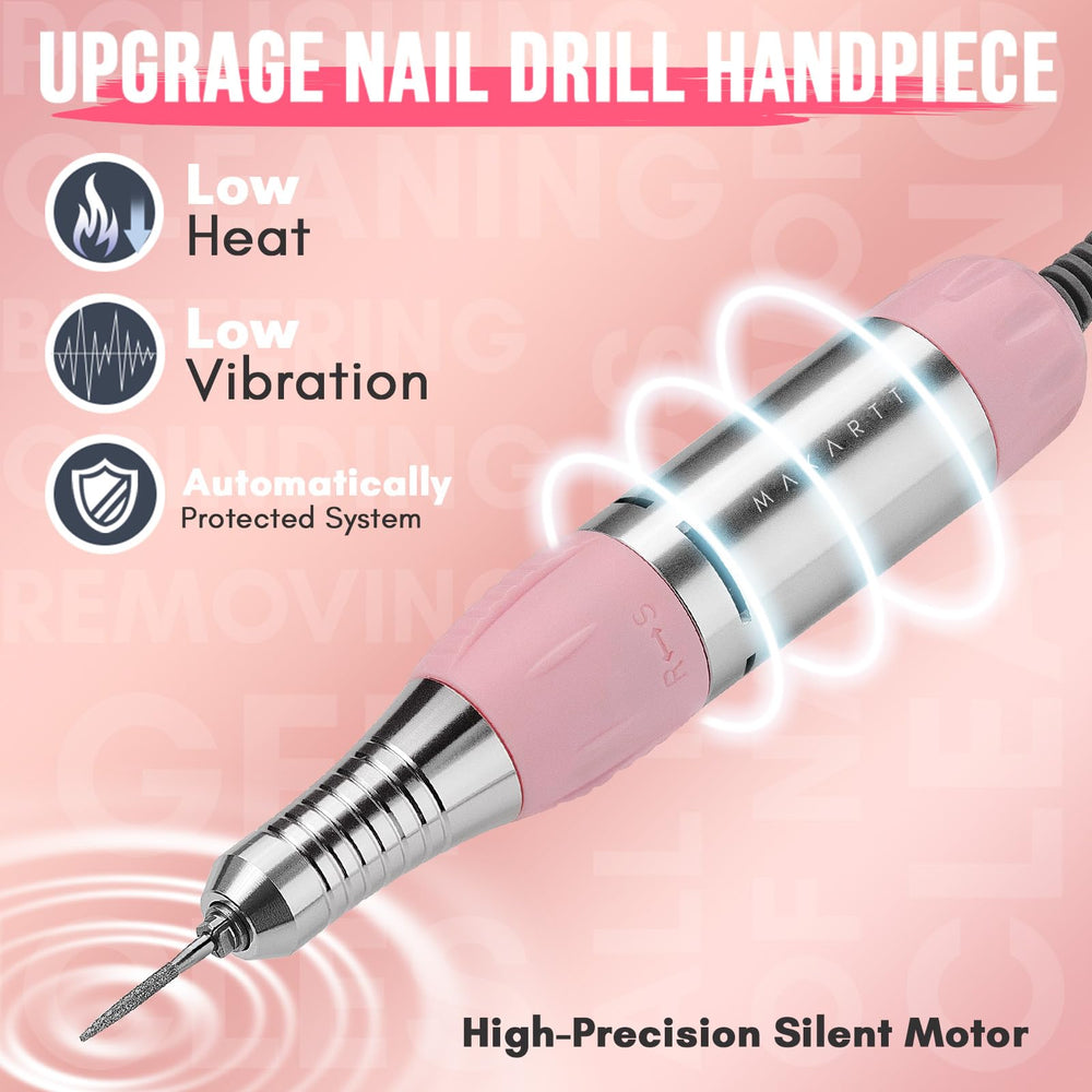 Changement rapide de tete de fraisage sur Makartt Nail Drill pour plus d efficacité.