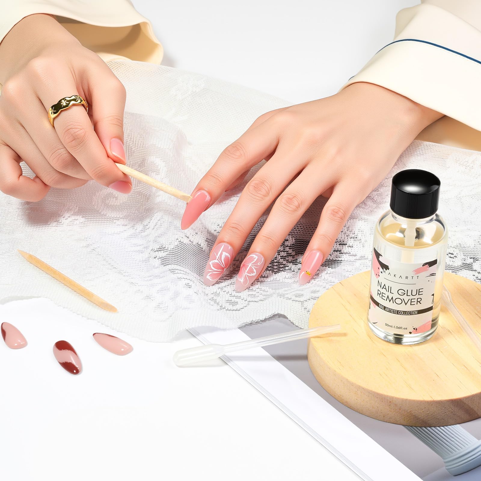 Makartt Nail Glue Remover, resultat-net, fini propre après le retrait