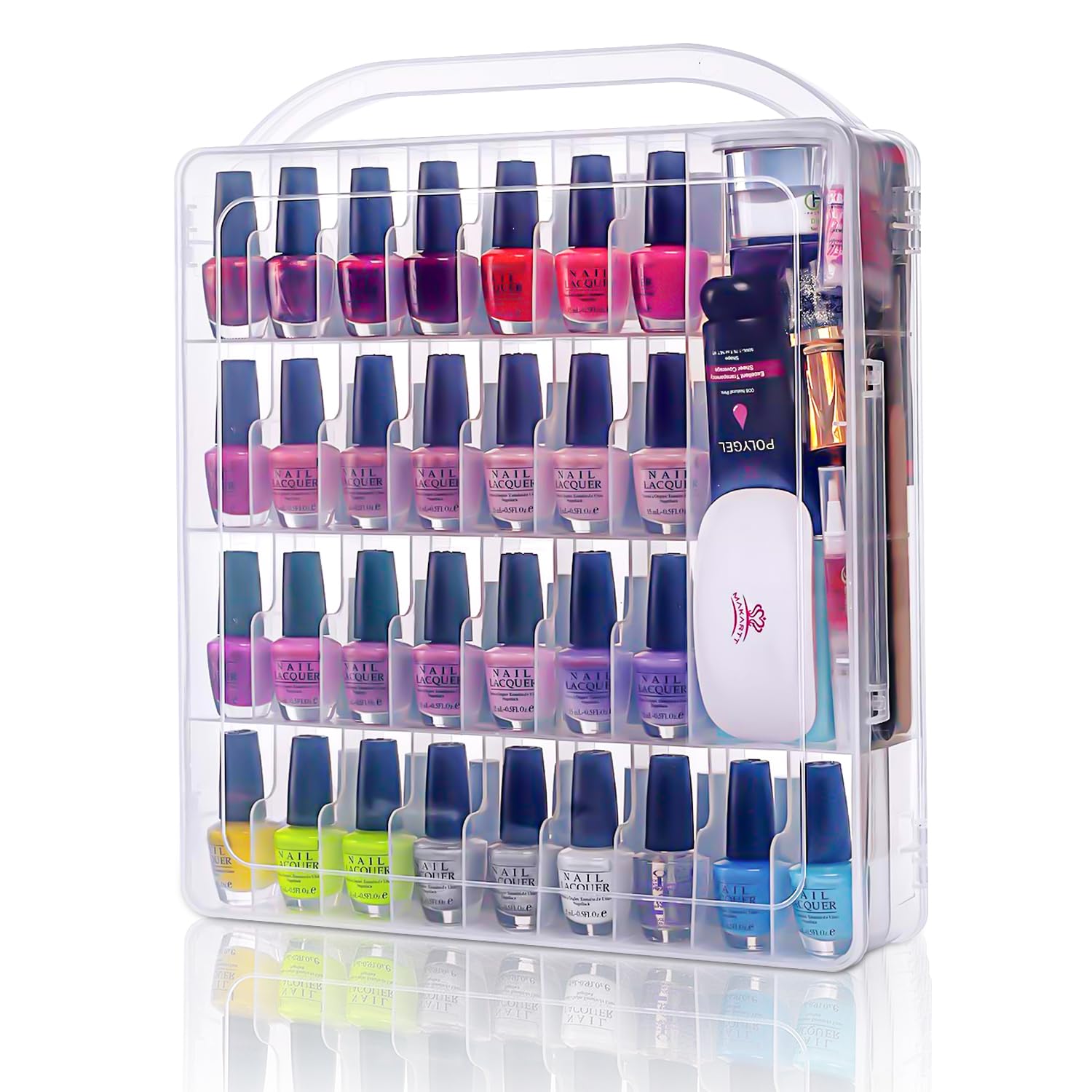 Makartt Organisateur vernis Gel: rangement clair pour 60 bouteilles et accès rapide.