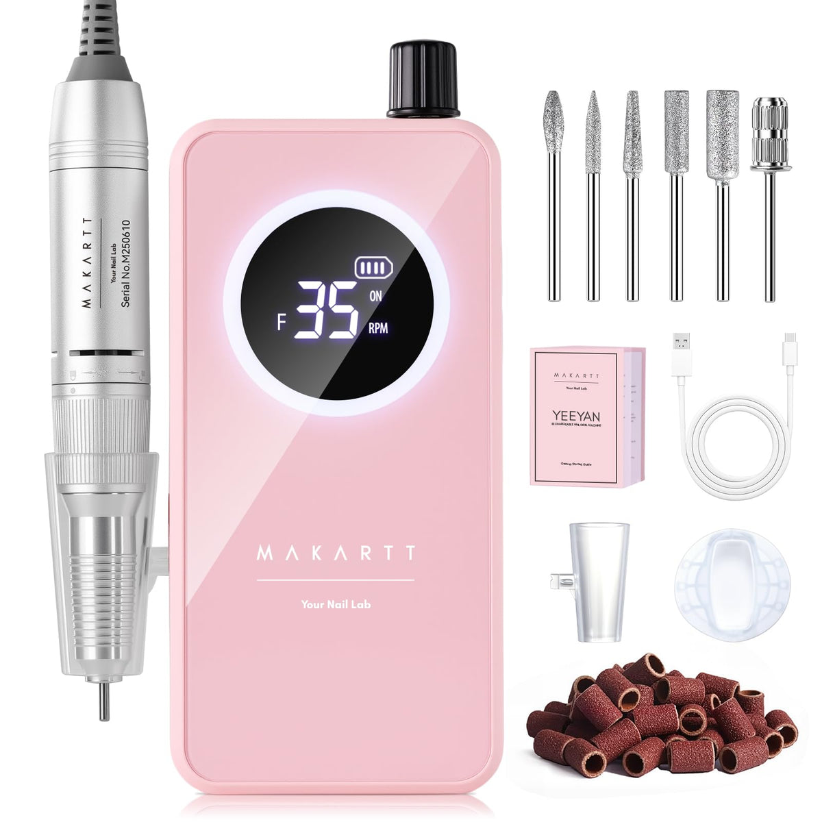 Makartt perceuse-ongles-electrique 35000rpm en action pour un limage rapide et précis