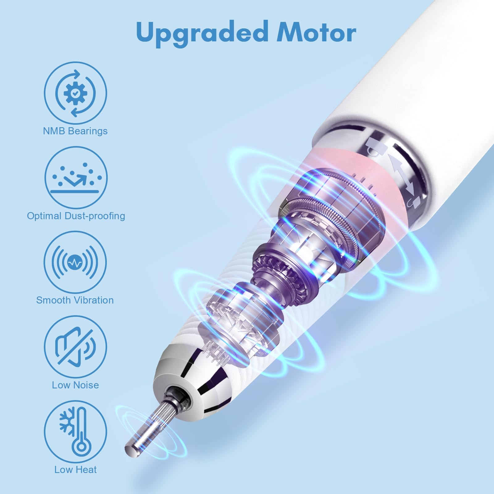 Makartt Perlarie vitesse 0–30000 rpm pour gel et résine