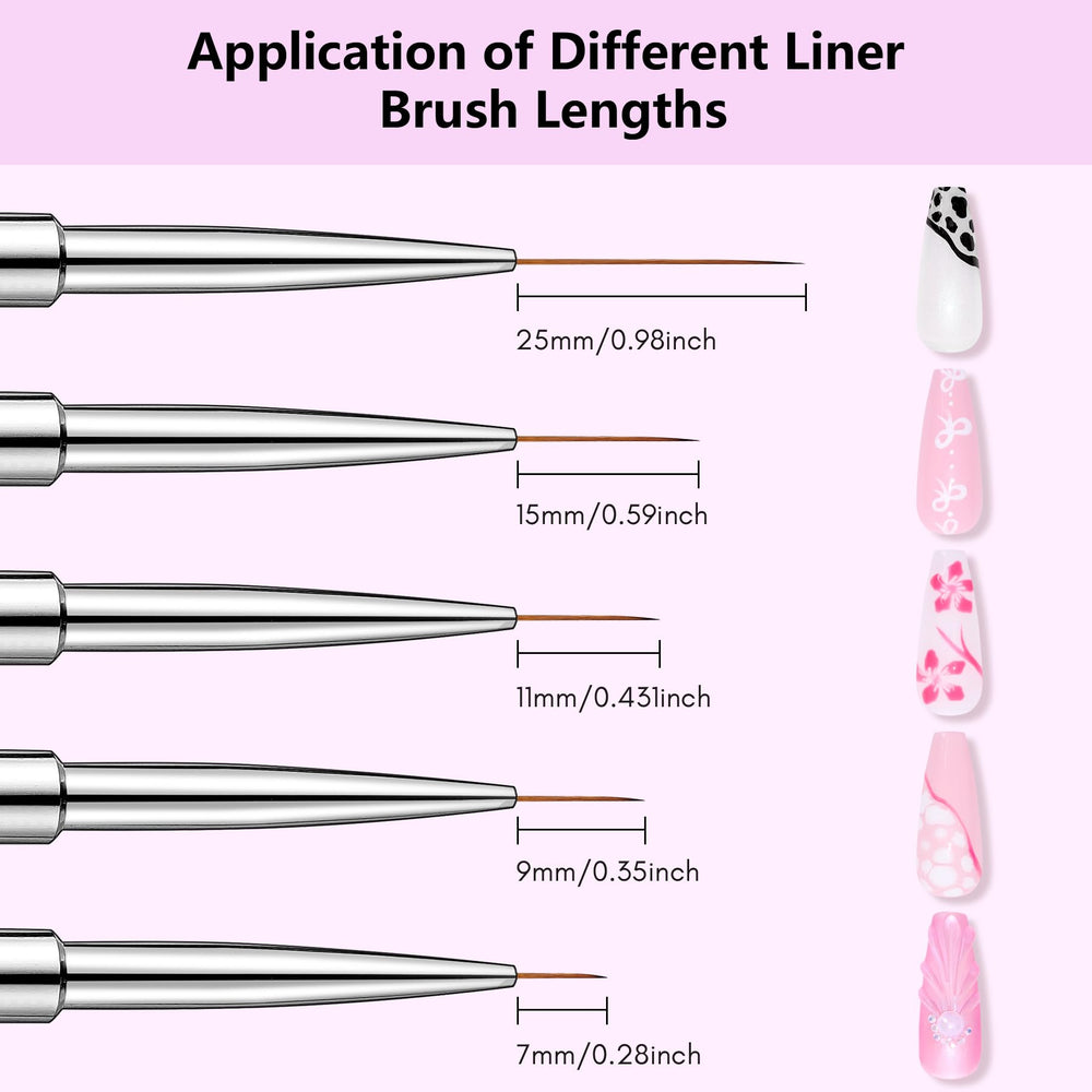 Makartt pinceau liner 9mm: ligne moyenne pour motifs intermédiaires.