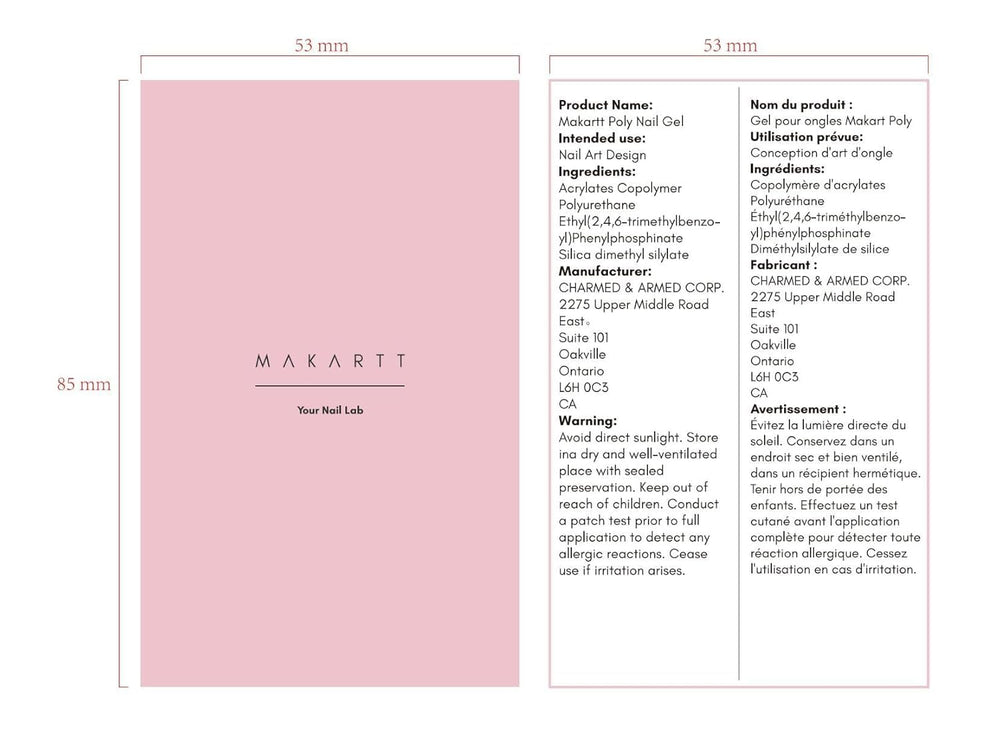 Makartt Poly Nail Gel blanc sans HEMA pour une manucure française nette et durable.