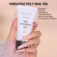 Makartt Gel Poly Nail, extension d’ongles en formes duales pour précision.