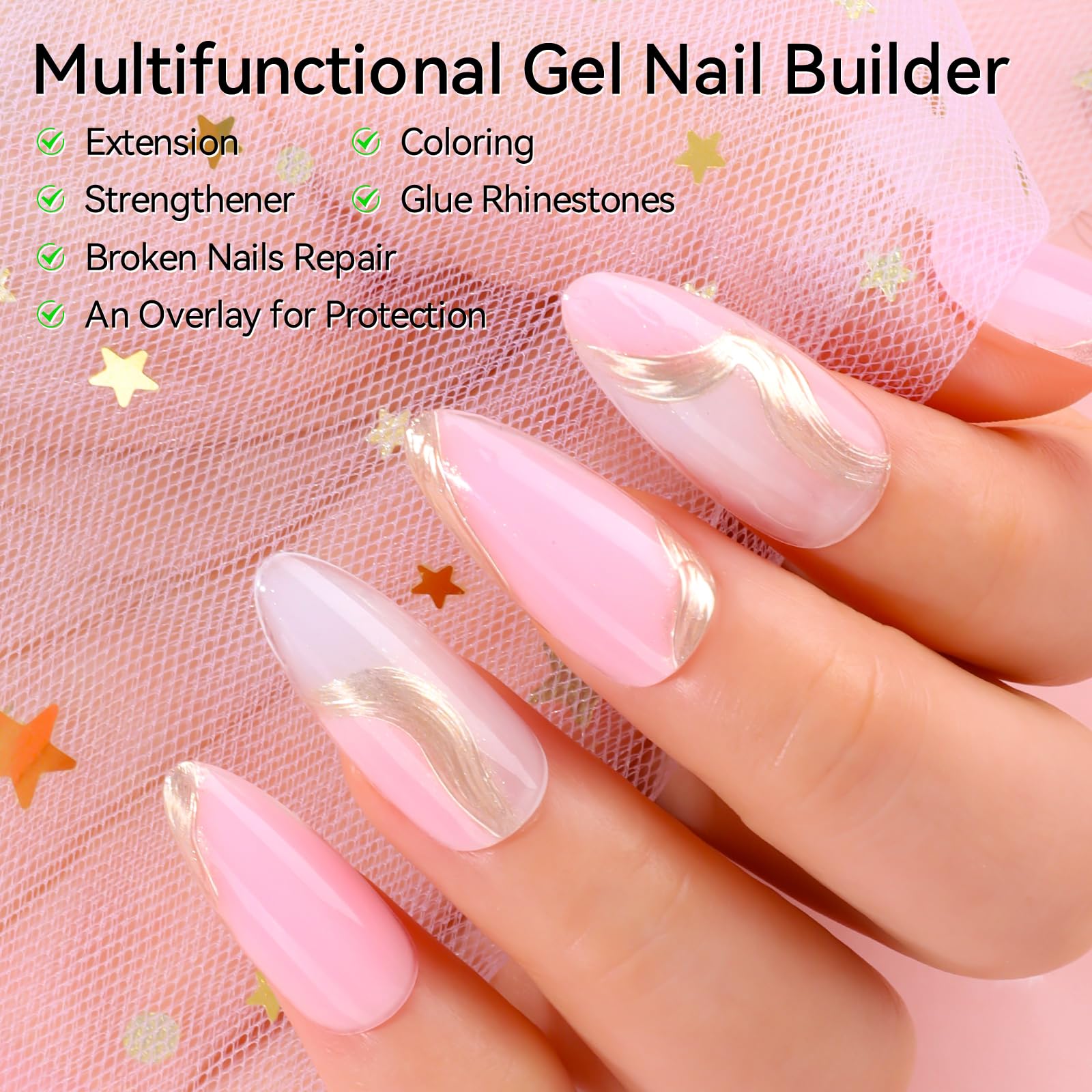 Makartt Poly Nail Gel Kit offre durabilité et finition naturelle pour extensions à domicile.