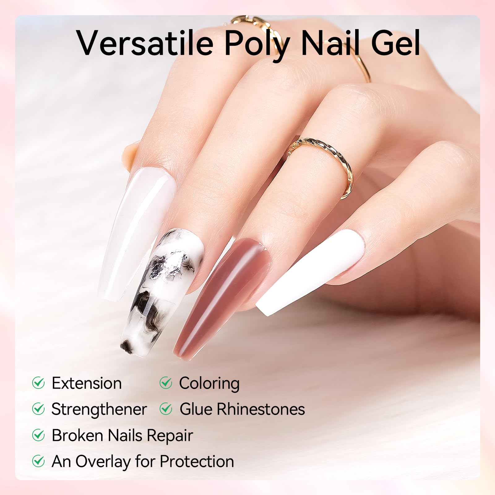Gel poly Makartt épais facilite le modelage et le façonnage des ongles.