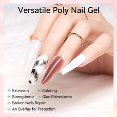 Gel poly Makartt épais facilite le modelage et le façonnage des ongles.