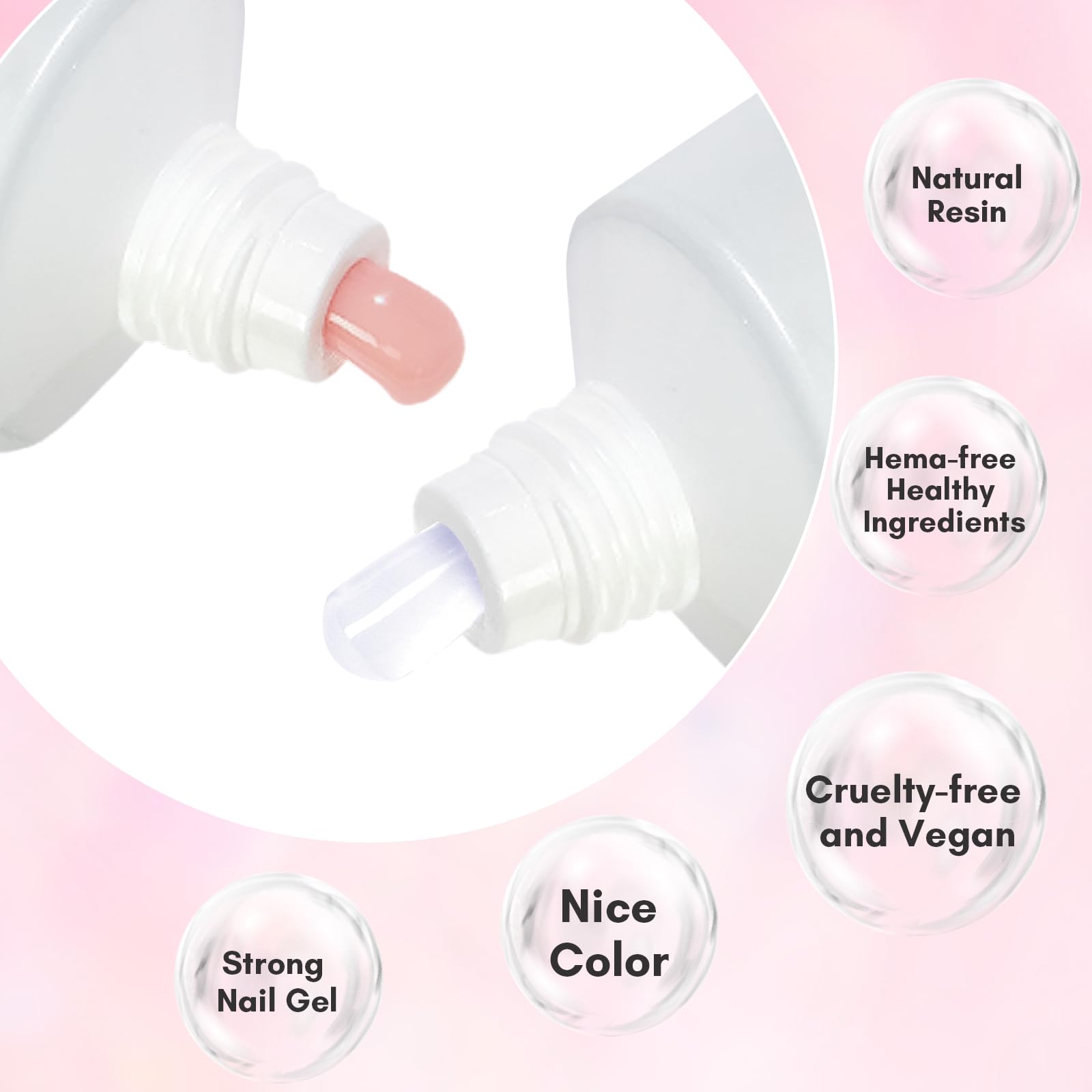 Makartt Poly Nail Gel Set, base protectrice pour ongles fragiles.