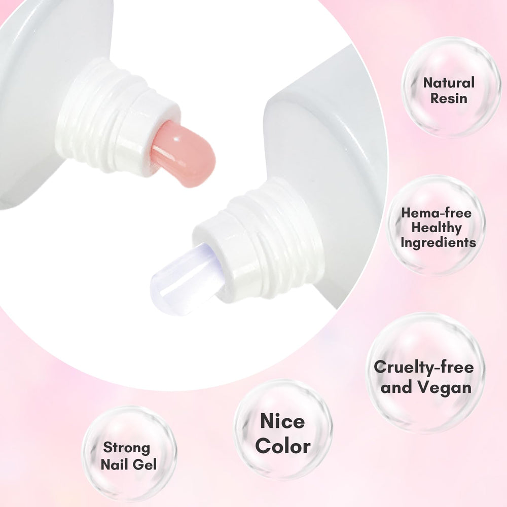 Makartt Poly Nail Gel Set, base protectrice pour ongles fragiles.