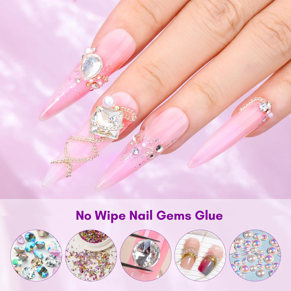 Séchage rapide Colle Pierres Ongles sous lampe UV