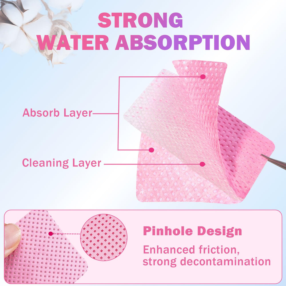 Tampon démaquillage Makartt pour ongles, rose, absorption efficace