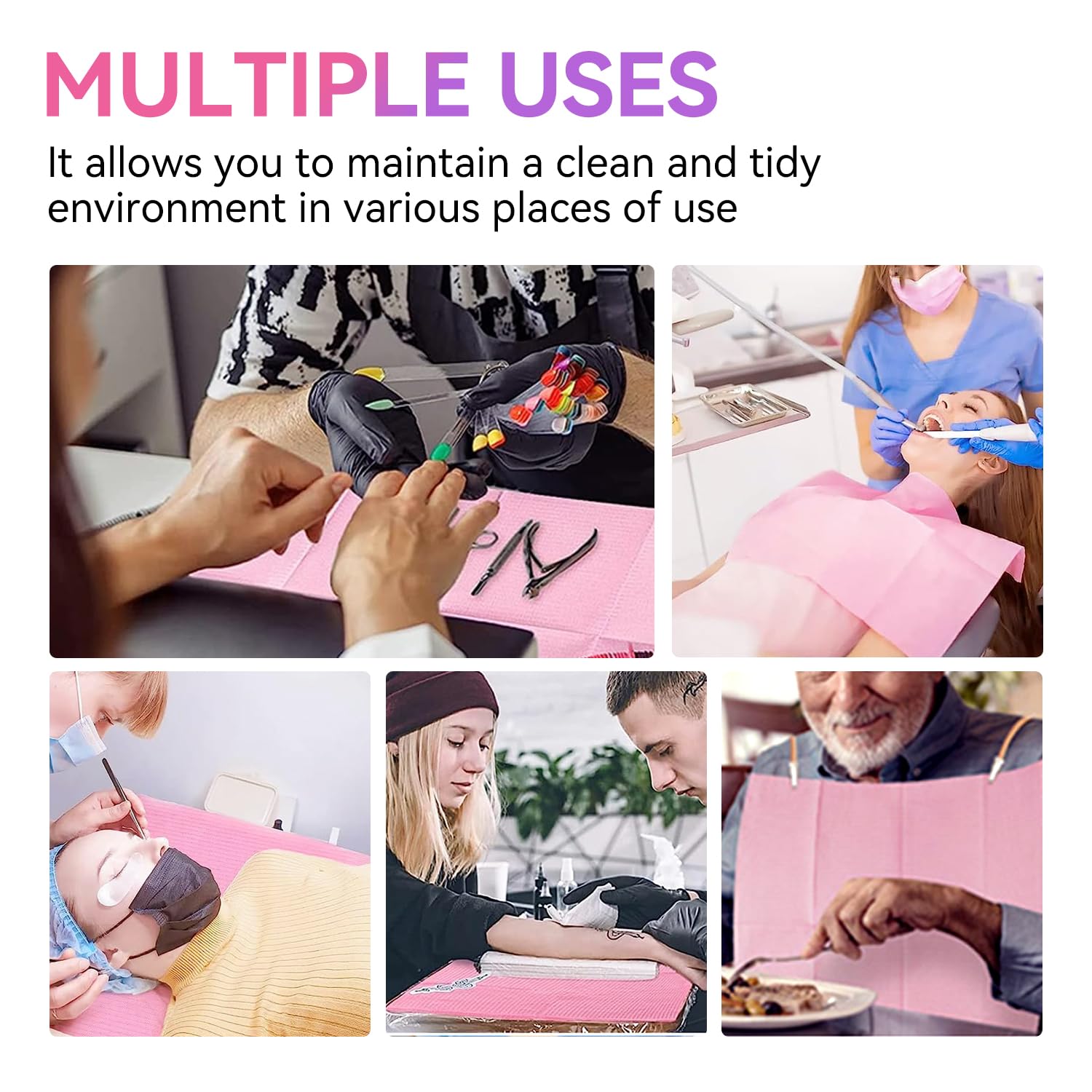 Makartt tapis utilisation maison rose, pratique et hygiénique.