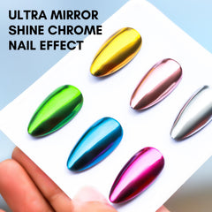 Makartt vernis gel de finition avec poudre mermaid pour effet scintillant