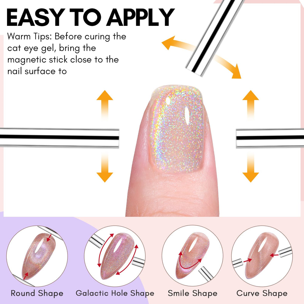 Makartt Gel: effet laser arc-en-ciel, reflets multicolores.