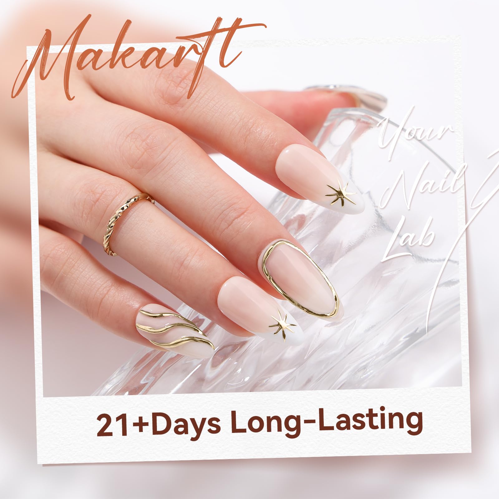 Makartt vernis gel miroir finition brillante pour longue tenue.