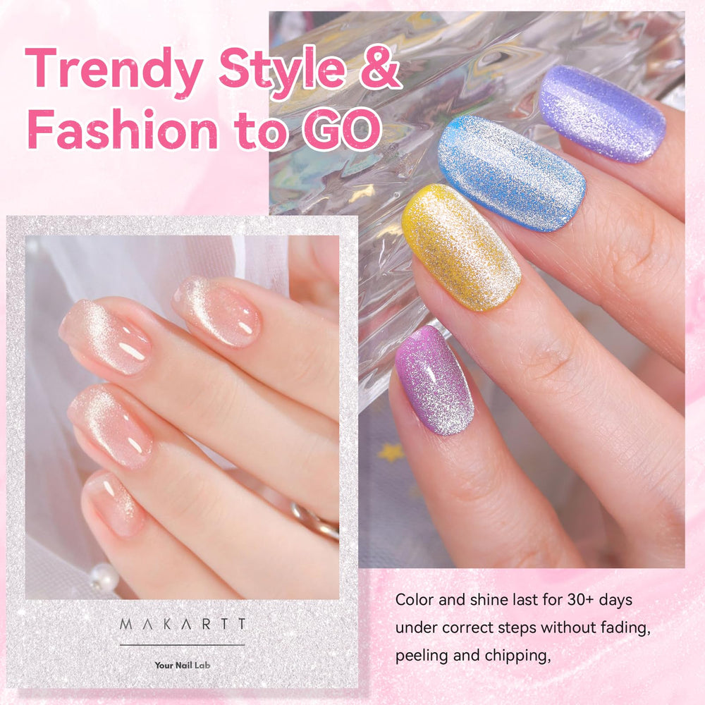 Makartt vernis gel oeil-chat argent cadeau parfait pour fêtes et occasions