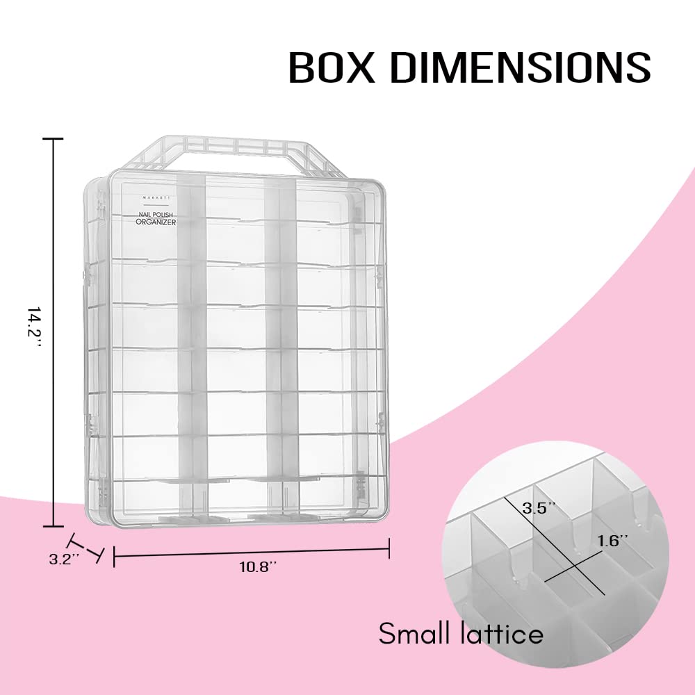 Makartt organisateur transparent du vernis affichant les couleurs clairement.
