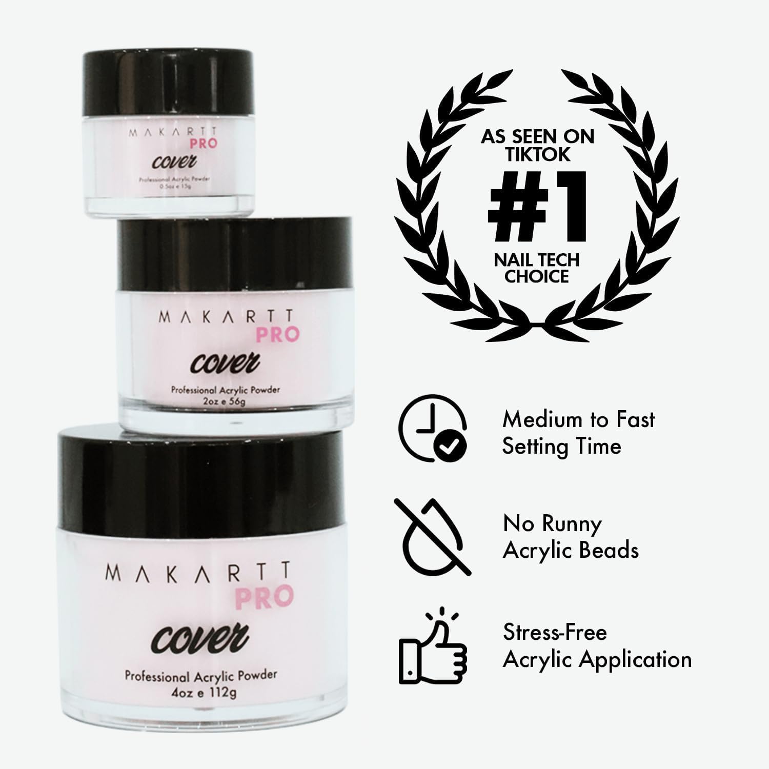 MakarttPro application ongles extensions poudres acryliques pour une pose précise.