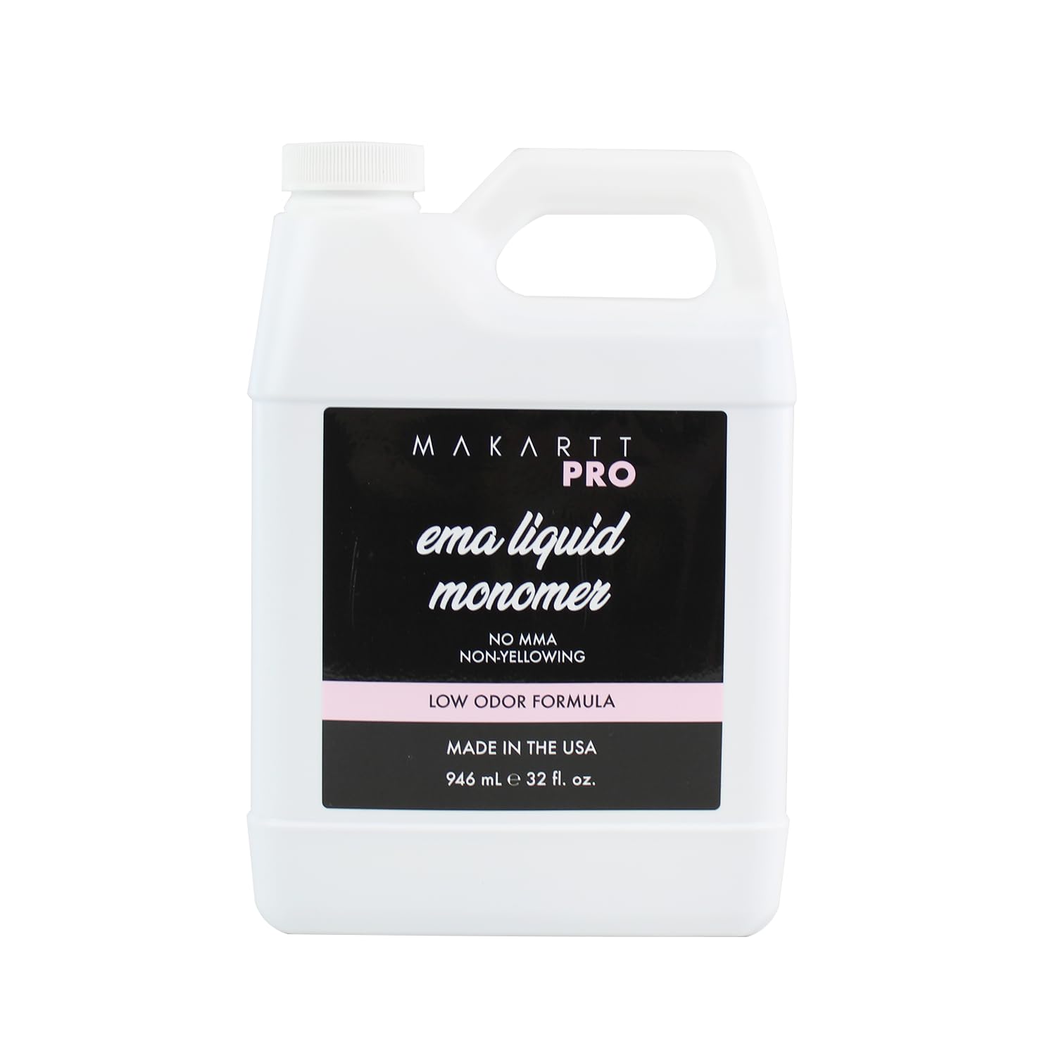 MakarttPro monomère 32 oz en bouteille, formulation professionnelle fiable pour technicienne ongulaire.