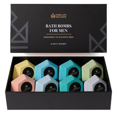 MAKE LIFE EXCLUSIVE bombes-bain-diamant – détente masculine et parfum durable.