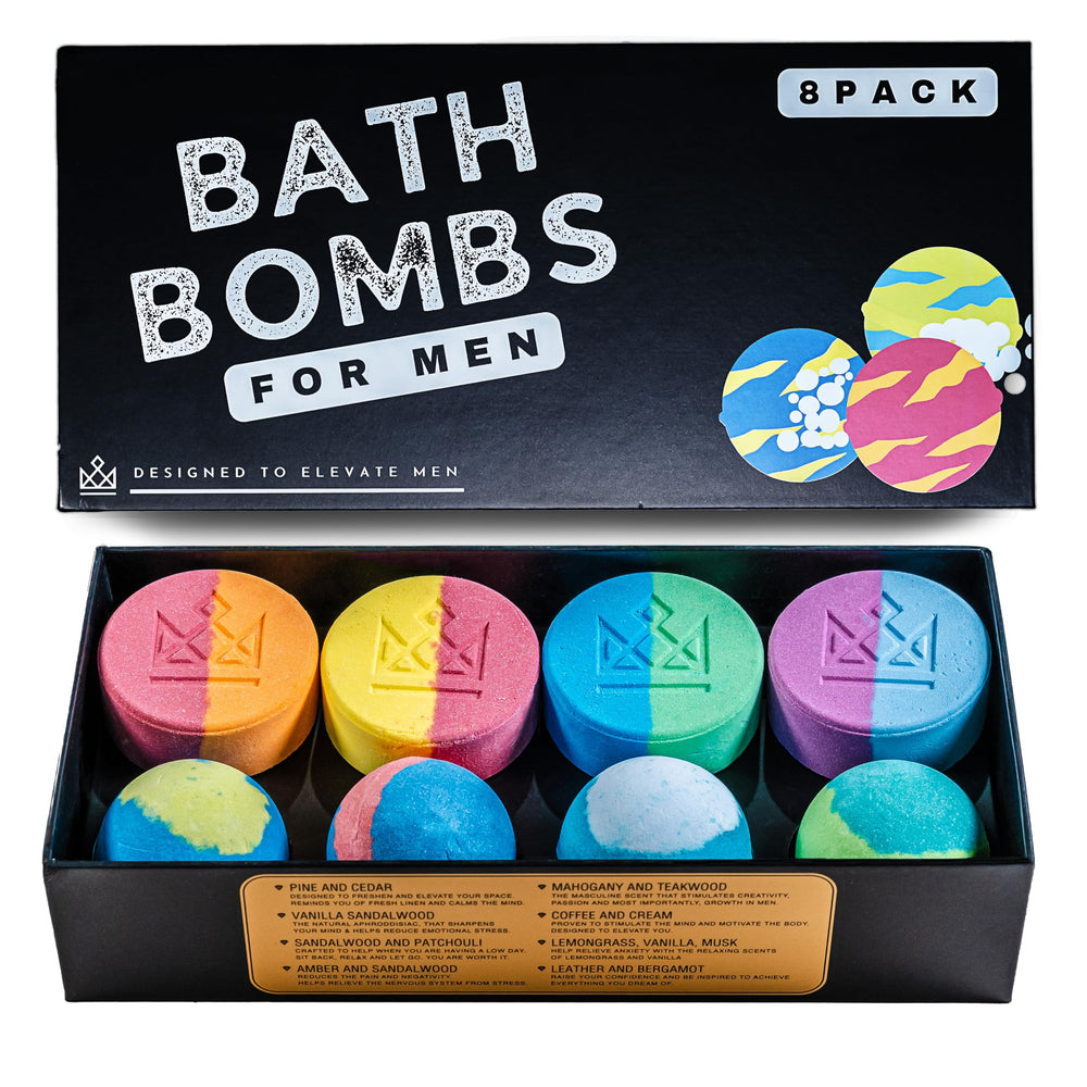 Bombes de bain MAKE LIFE EXCLUSIVE en forme sphère pour homme, détente et parfum durable.