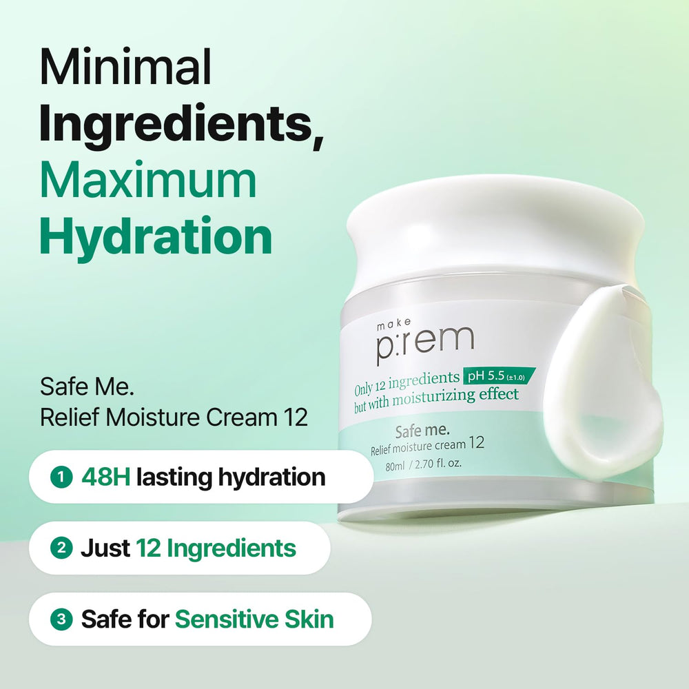 MAKEP REM Safe Me, texture yaourt, absorption rapide et confort cutané.