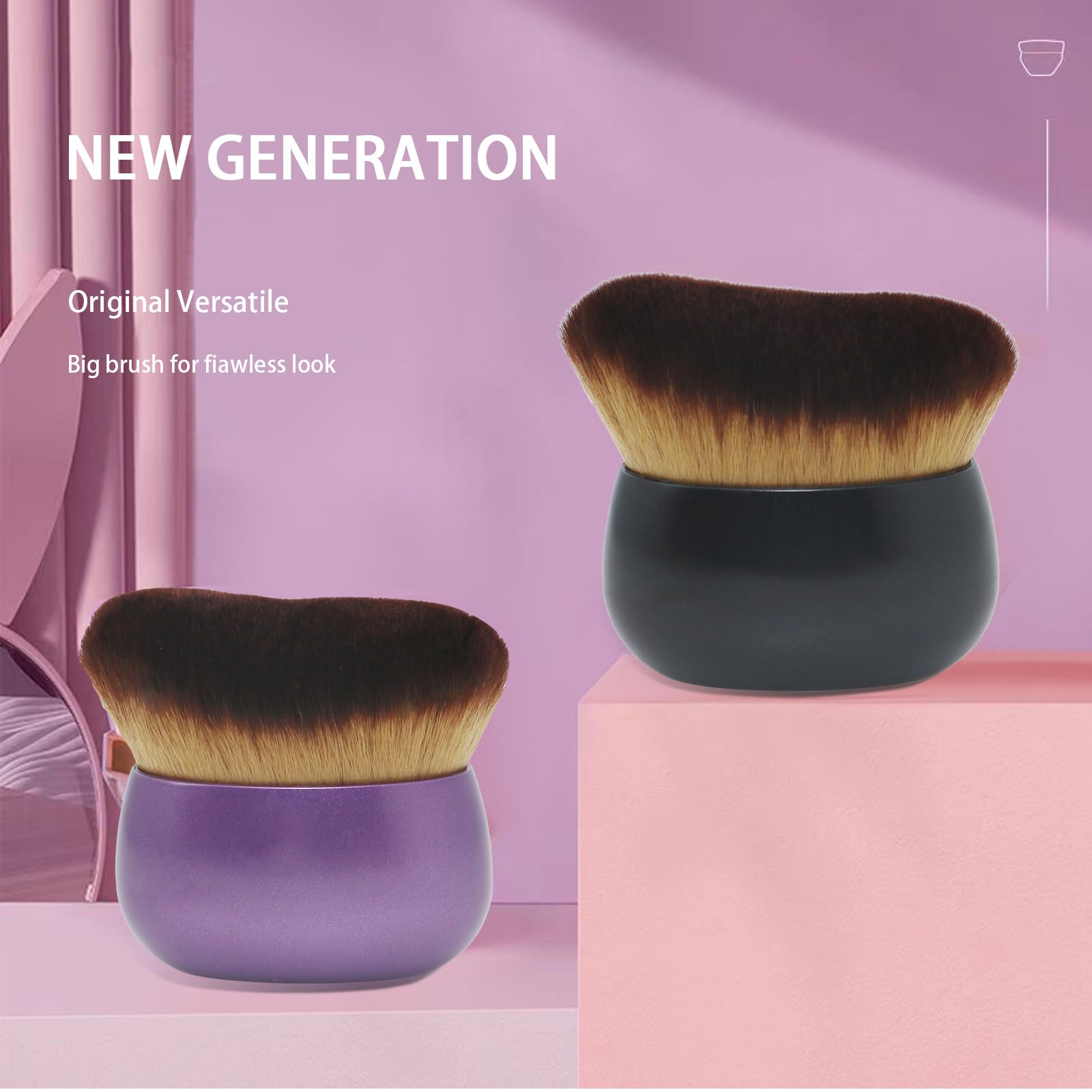 Makeup Blend & Blur – brosse-voyage-compact pour déplacements faciles