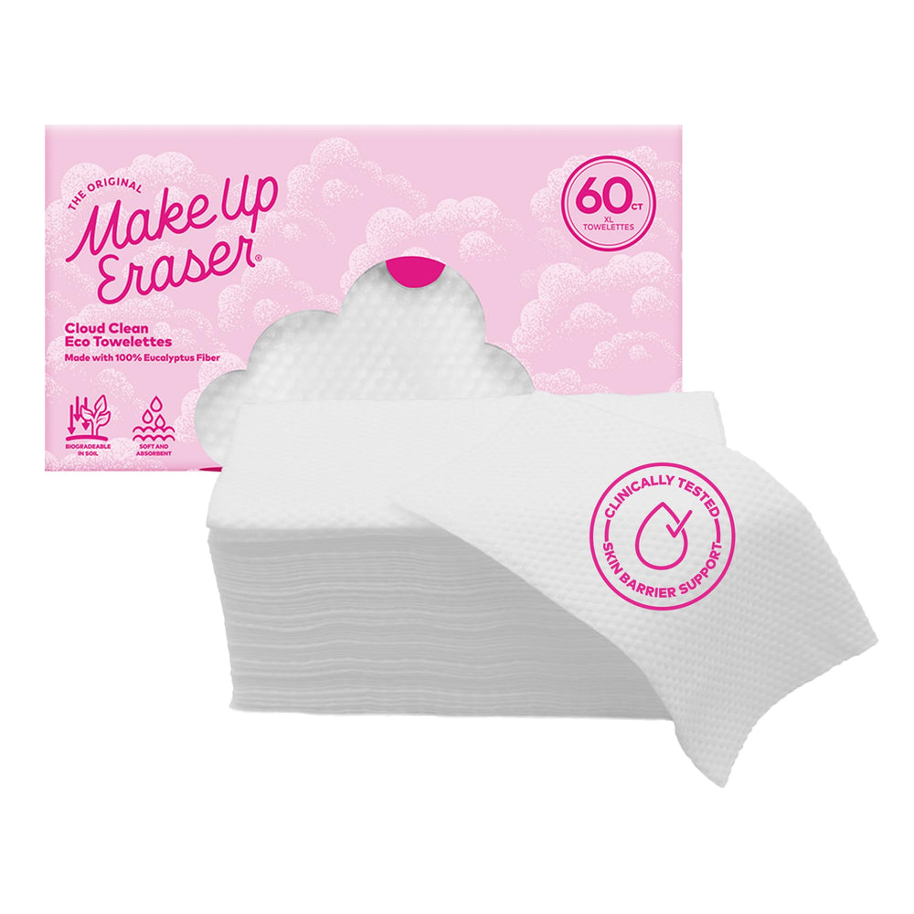 MakeUp Eraser Cloud Clean Eco Towelettes: essuyage visage ultra doux après nettoyage