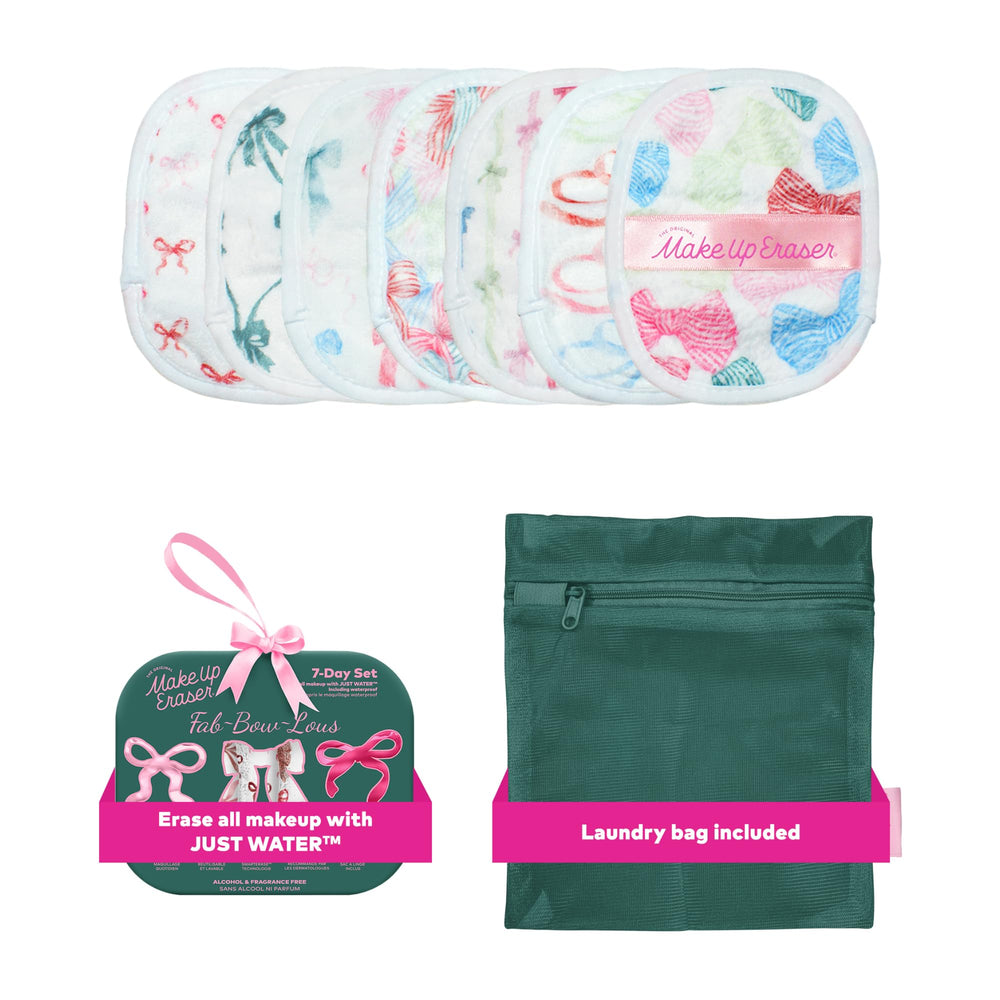MakeUp Eraser ensemble 7 jours dans sa boîte, prêt pour une routine démaquillante efficace.