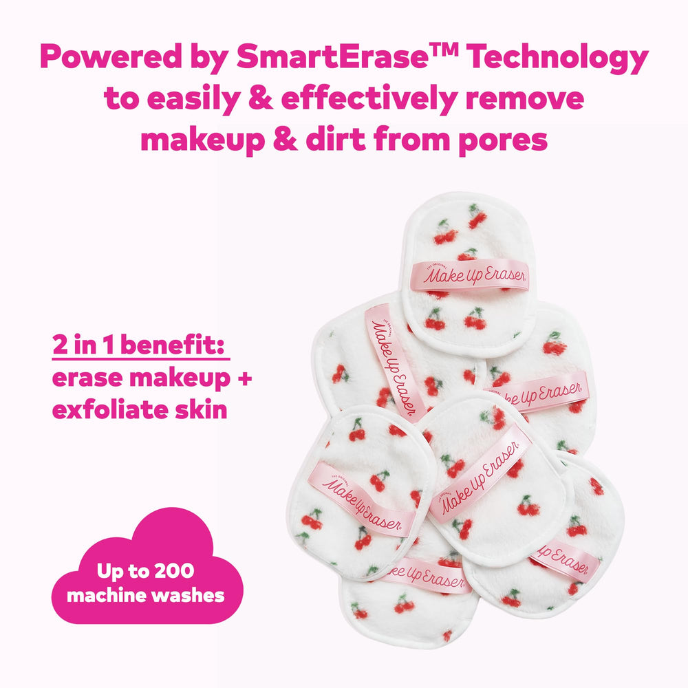 MakeUp Eraser côté court fibres, élimine le maquillage sans tiraillement.